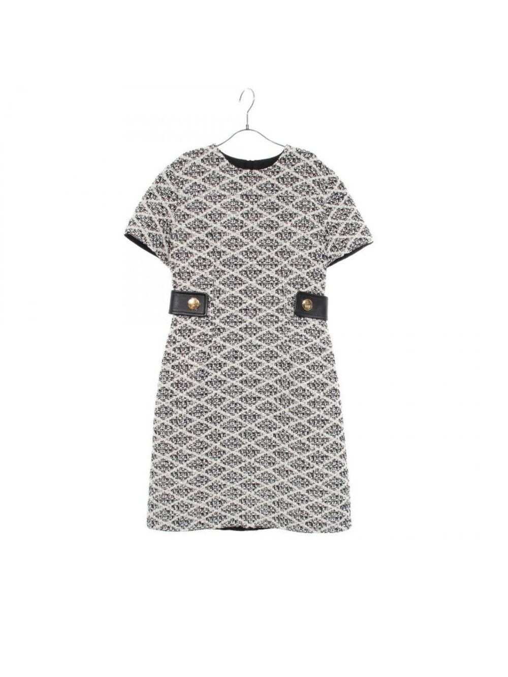 Louis Vuitton Dress Check Tweed Short Sleeve Nylon